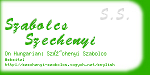 szabolcs szechenyi business card